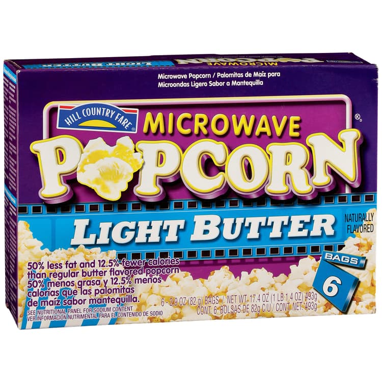 Hill Country Fare Light Butter Microwave Popcorn