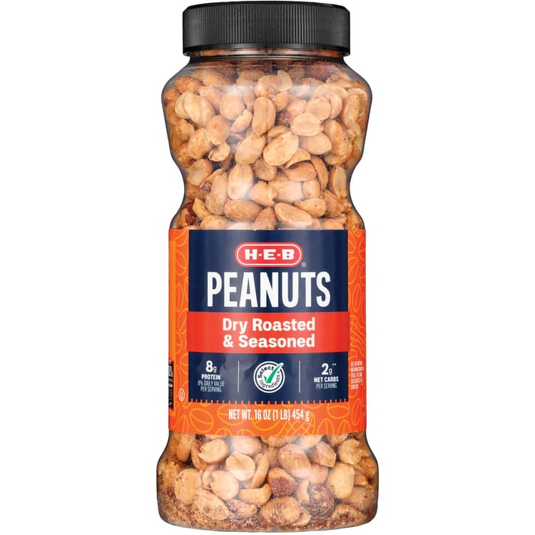 Heb Select Ingredients Dry Roasted & Seasoned Peanuts