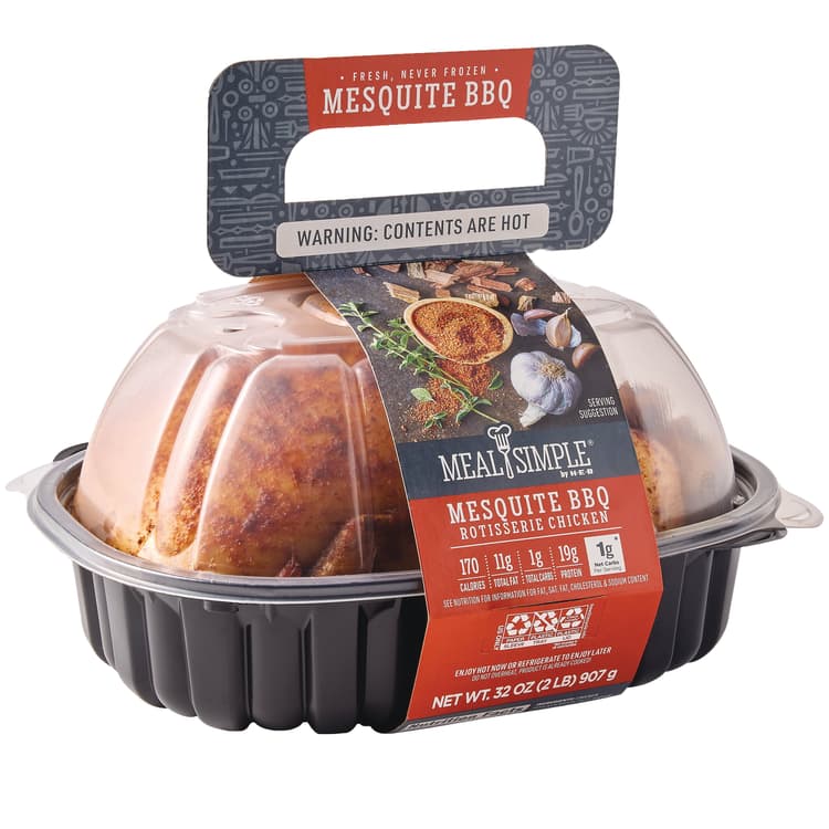 Meal Simple By H-E-B Rotisserie Chicken - Mesquite Bbq