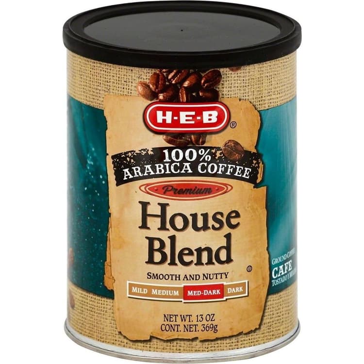 H-E-B Premium 100% Arabica House Blend Med-Dark Roast Ground Coffee
