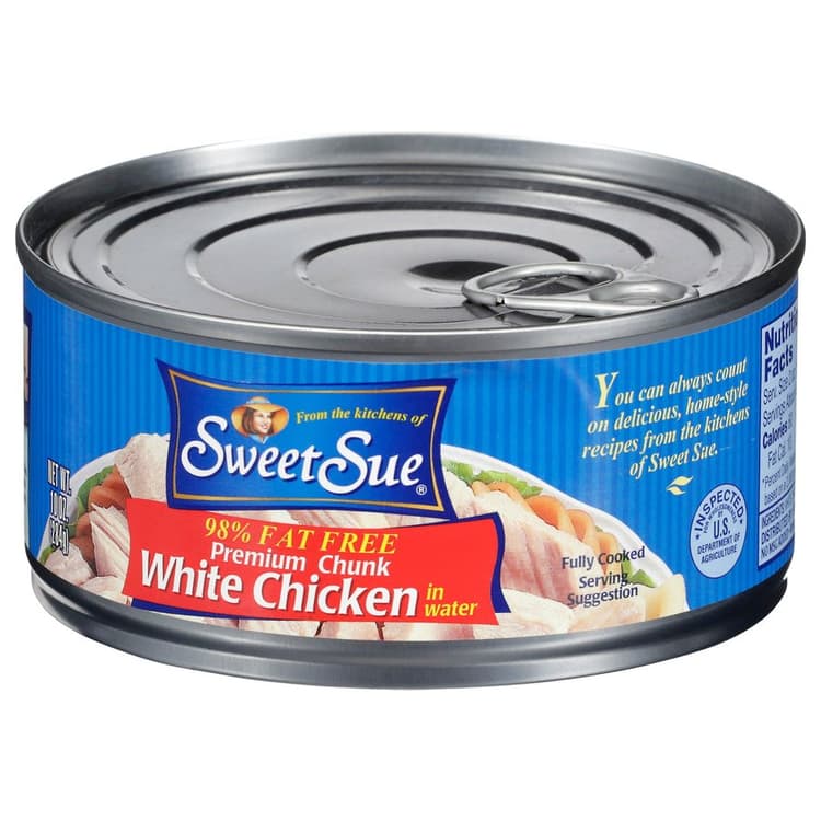 Sweet Sue Premium White Chicken Chunk In Water 98% Fat Free