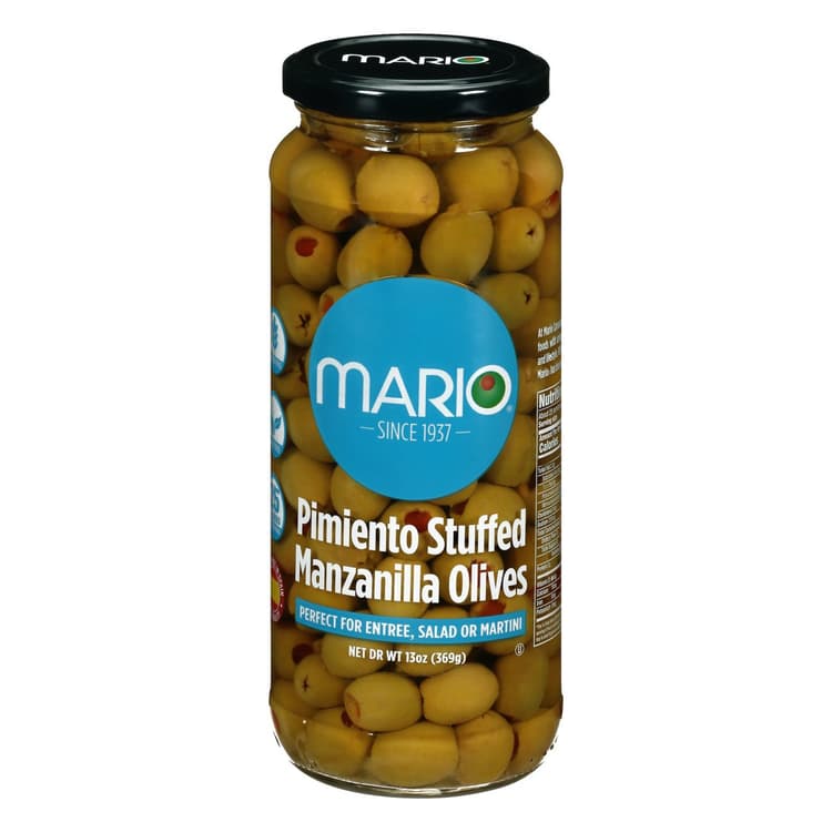 Mario Spanish Manzanilla Olives Stuffed With Minced Pimento