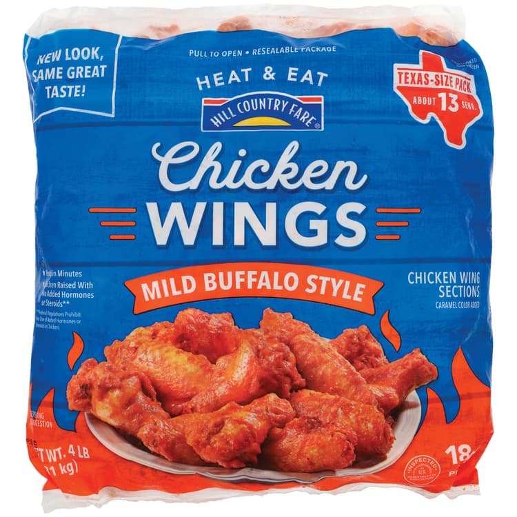 Hill Country Fare Heat & Eat  Chicken Wings - Buffalo Style Hot