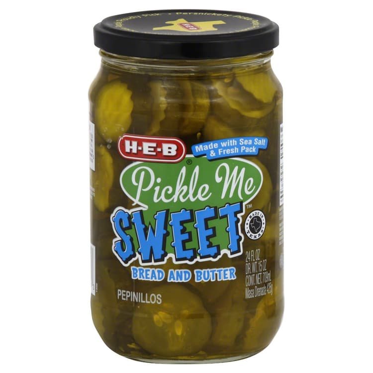 H-E-B Pickle Me Sweet Bread And Butter Pickle Chips