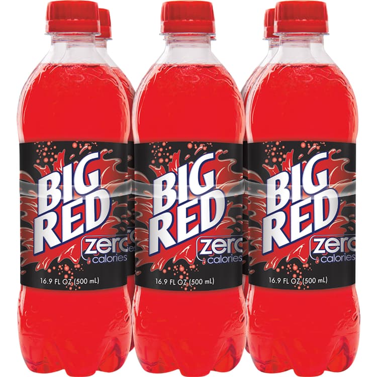 Big Red Zero Soda Bottles