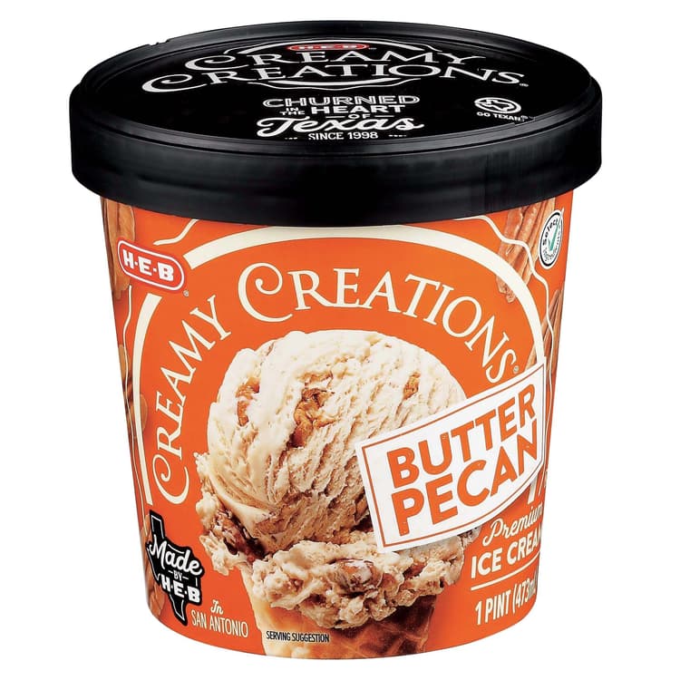 H-E-B Creamy Creations Butter Pecan Ice Cream