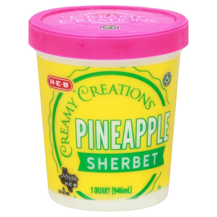H-E-B Creamy Creations Pineapple Sherbet