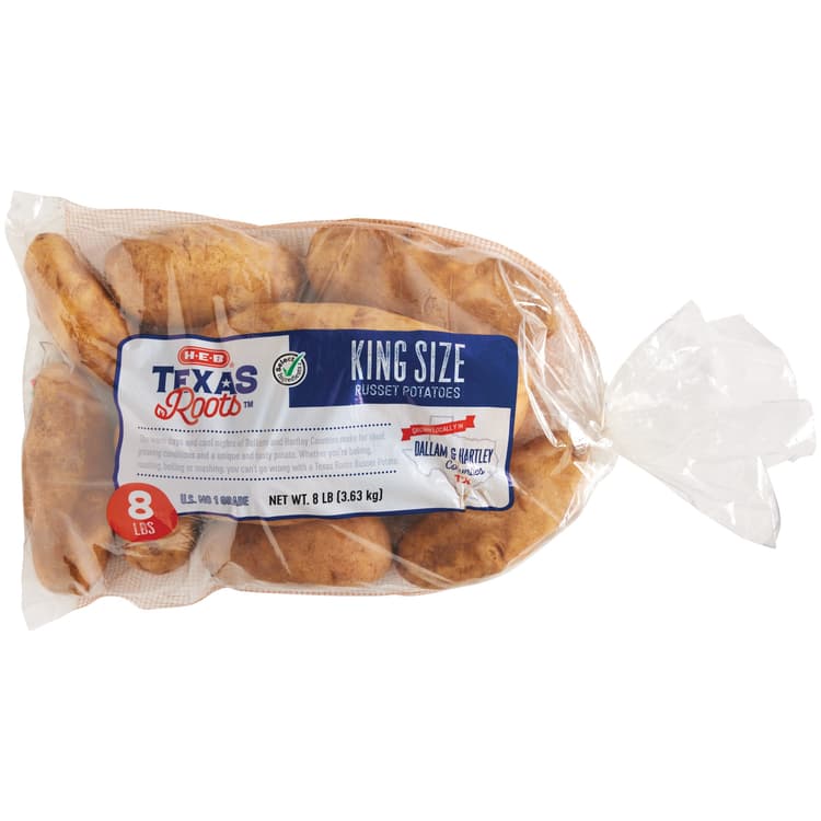 H-E-B Texas Roots Fresh King-Size Russet Potatoes