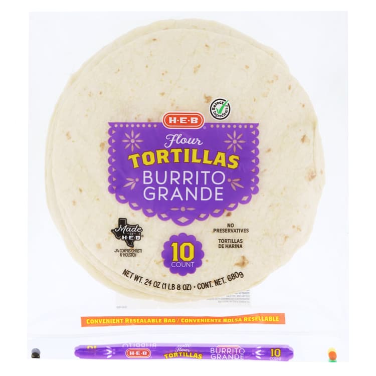H-E-B Burrito Grande Flour Tortillas