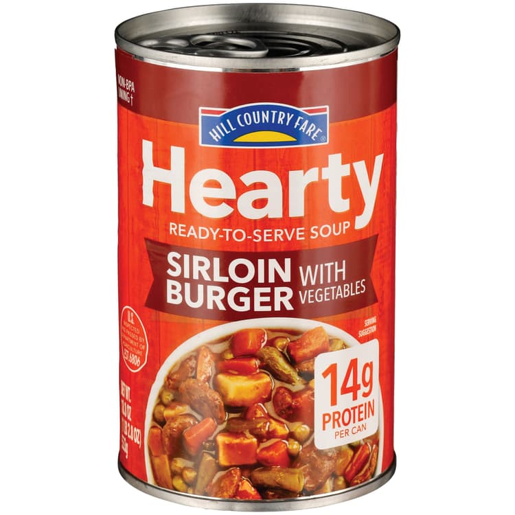Hill Country Fare Chunky Sirloin Burger With Vegetables Soup