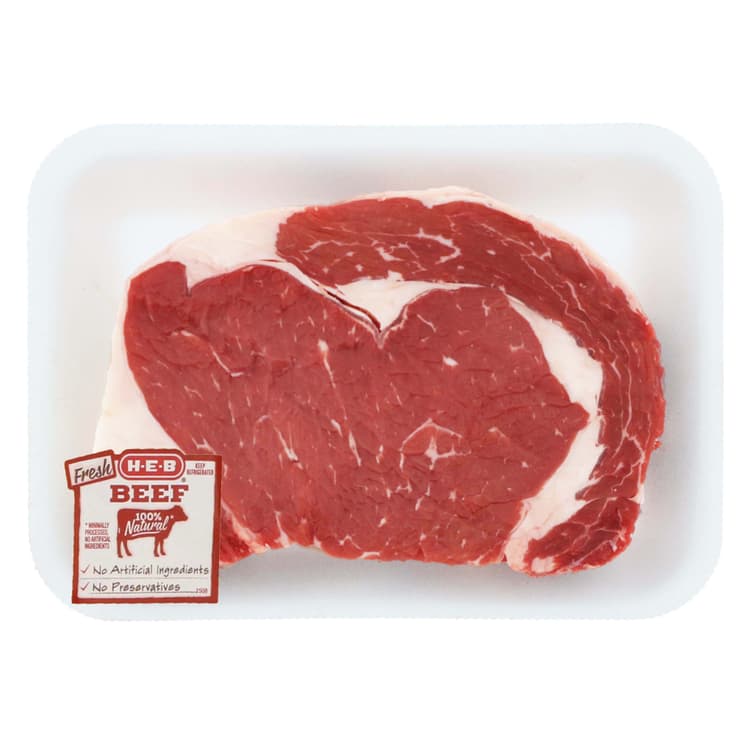 H-E-B Boneless Beef Ribeye Steak - Usda Select