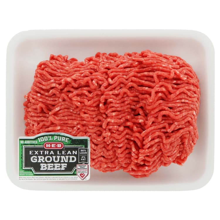 H-E-B 100% Pure Extra Lean Ground Beef, 96% Lean - Value