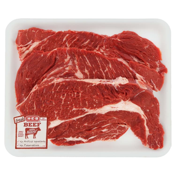 H-E-B Beef Chuck Steak Value Pack, Usda Select