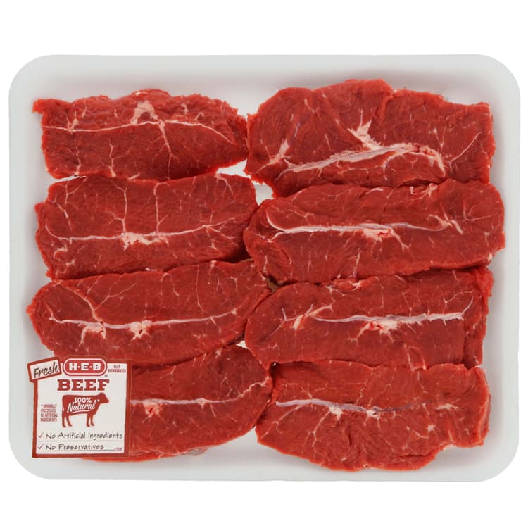 H-E-B Beef Top Blade Steak Boneless Thick Value Pack, Usda Select