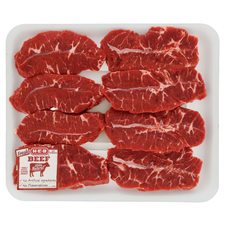 H-E-B Beef Top Blade Steak Boneless Value Pack, Usda Select