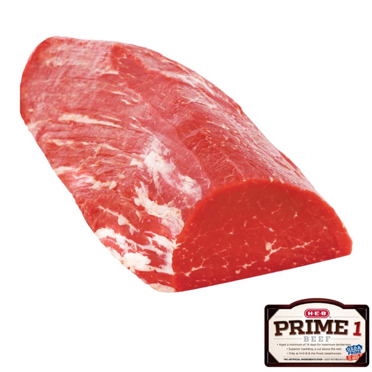 H-E-B Prime 1 Beef Trimmed Tenderloin Roast