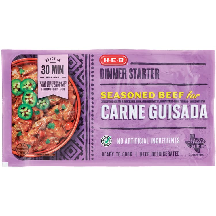 H-E-B Dinner Starter - Seasoned Beef For Carne Guisada