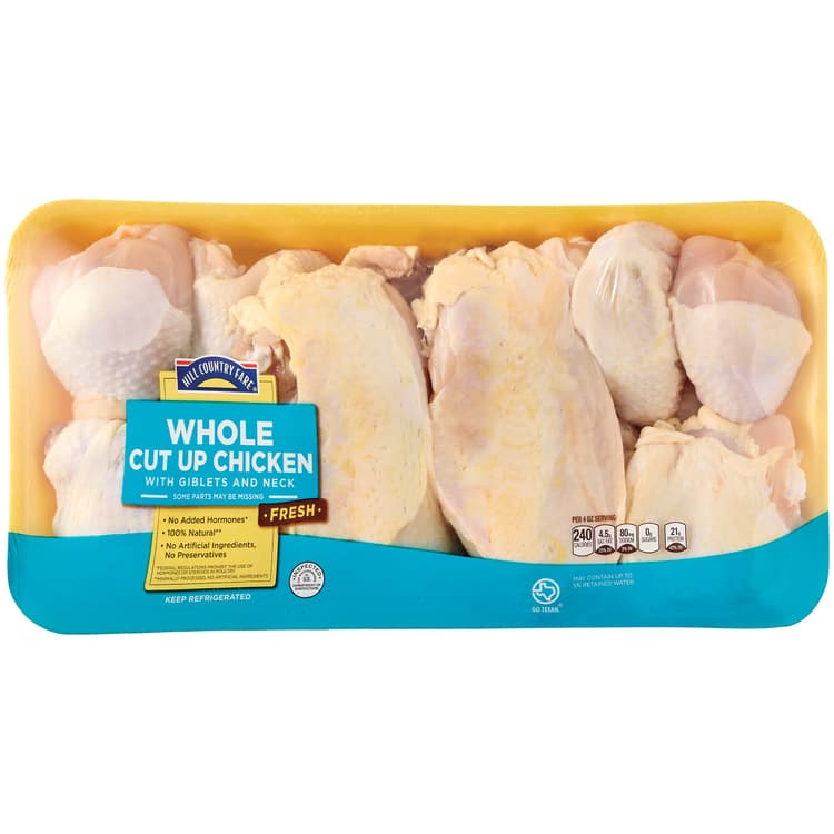 Hill Country Fare Whole Cut Up Chicken With Giblets And Neck