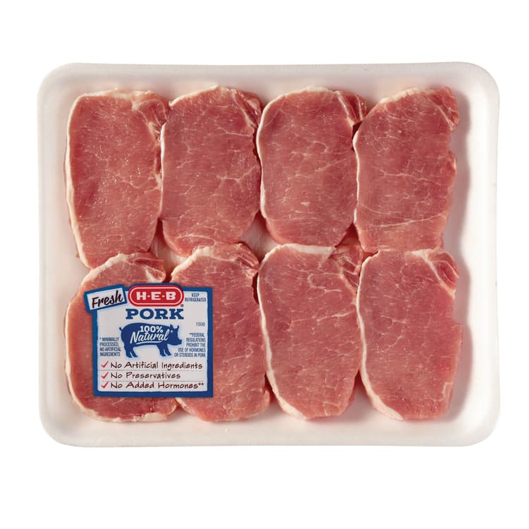 H-E-B Boneless Center Loin Pork Chops - Value