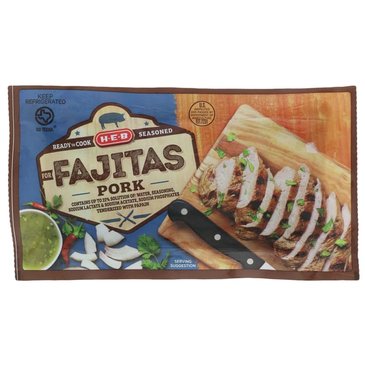 H-E-B Seasoned Pork For Fajitas
