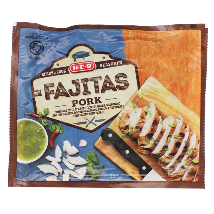 H-E-B Seasoned Pork For Fajitas, Value