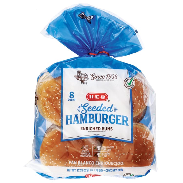 H-E-B Seeded Hamburger Buns