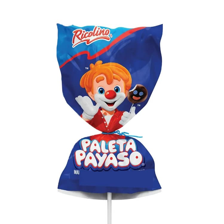Ricolino Paleta Payaso Chocolate Marshmallow Lollipop