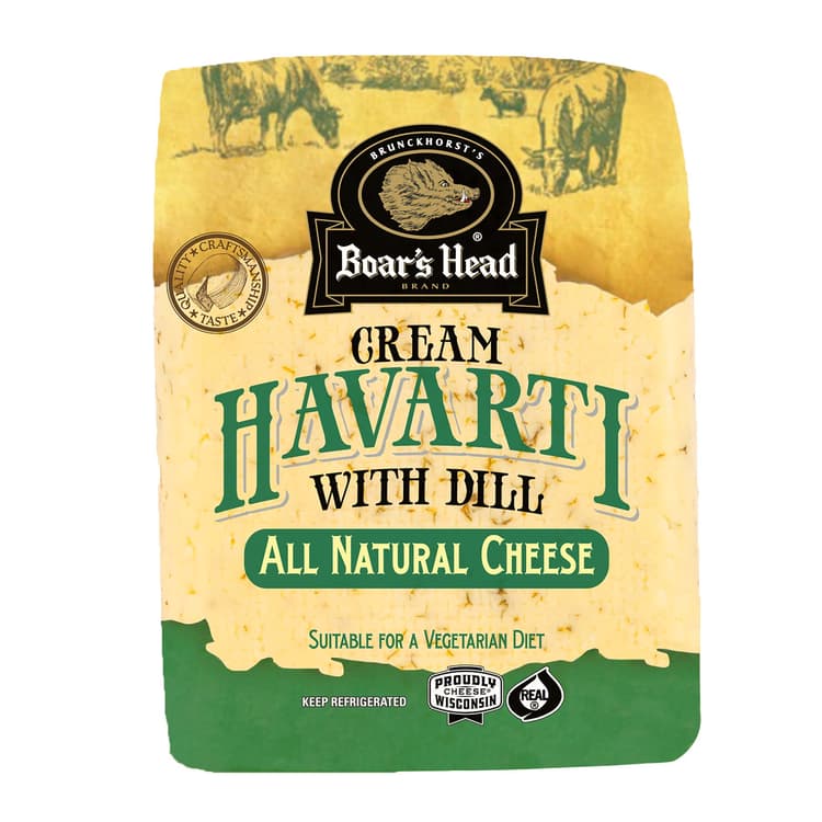 Boar'S Head Deli-Sliced Cream Havarti Cheese With Dill