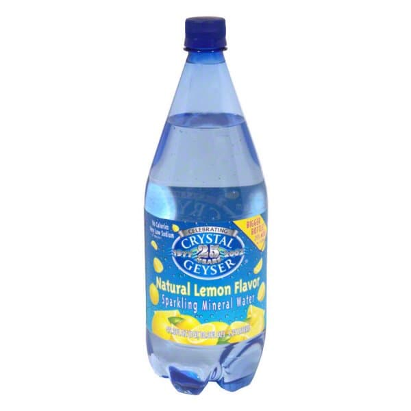 Crystal Geyser Mineral Water Sparkling Natural Lemon Flavor Bonus