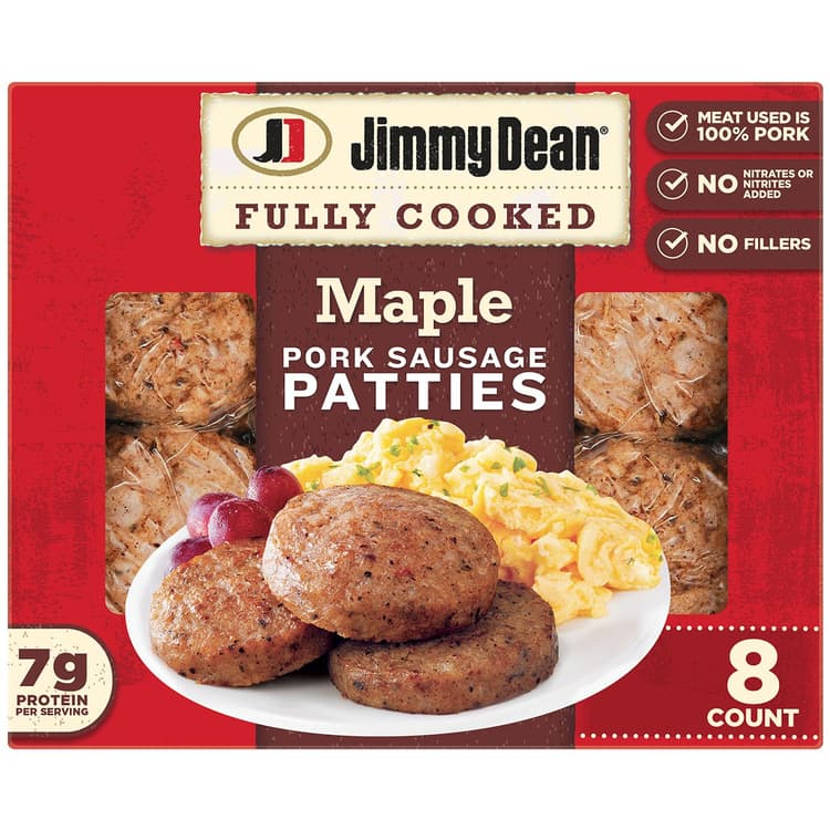 Jimmy Dean Fully Cooked Pork Breakfast Sausage Patties - Maple