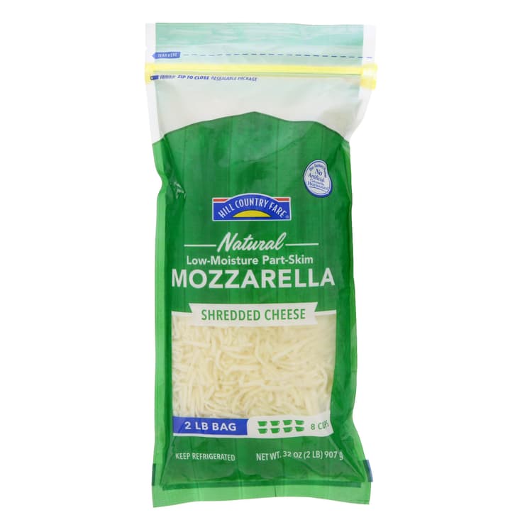 Hill Country Fare Natural Low-Moisture Part-Skim Mozzarella Shredded Cheese