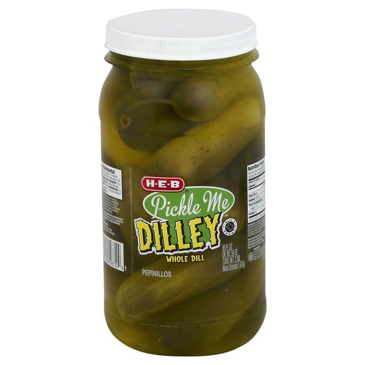 H-E-B Pickle Me Dilley Original Whole Dill Pickles