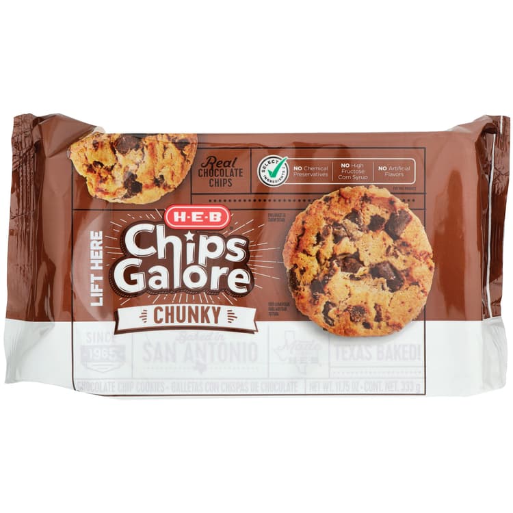 H-E-B Chips Galore! Chunky Chocolate Chip Cookies