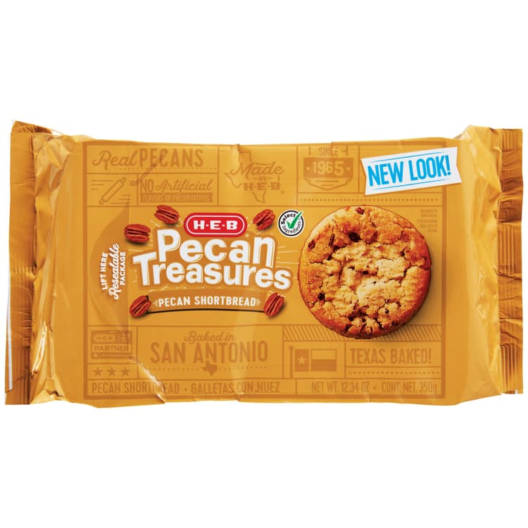 H-E-B Pecan Treasures Pecan Shortbread Cookies