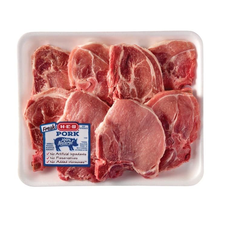 H-E-B Bone-In Assorted Loin Pork Chops - Value