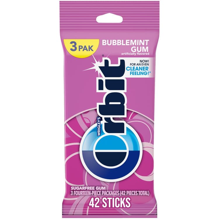 Orbit Bubblemint Sugarfree Gum Multipack