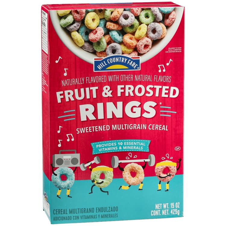 Hill Country Fare Fruit & Frosted Rings Cereal