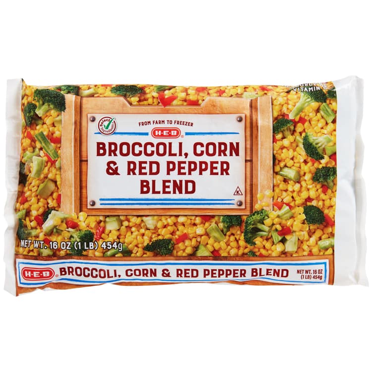 H-E-B  Broccoli, Corn & Red Pepper Blend