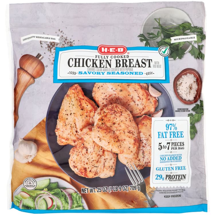 H-E-B Fully Cooked  Chicken Breasts – Savory Seasoned