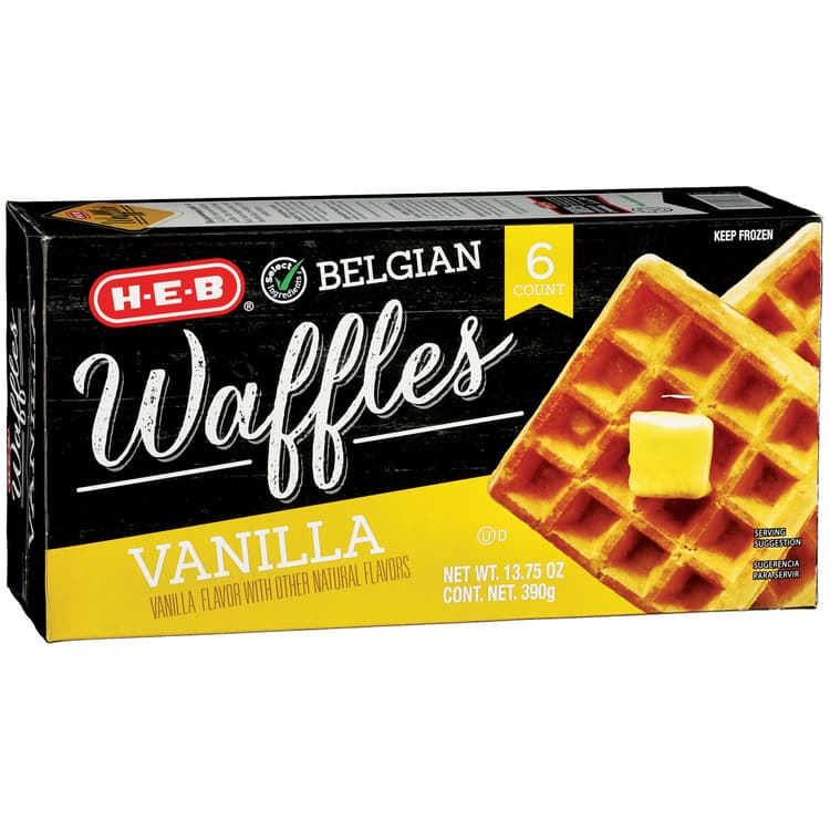 H-E-B  Belgian Waffles - Vanilla