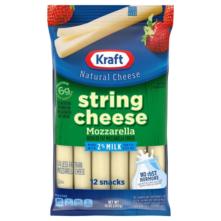 Kraft Reduced Fat Mozzarella String Cheese