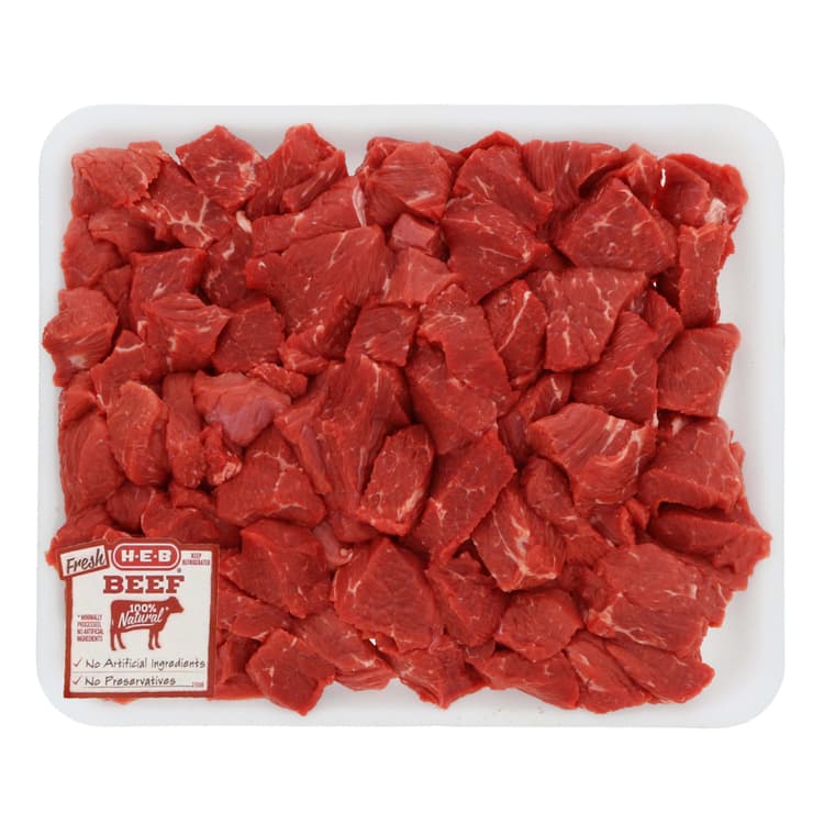 H-E-B Boneless Lean Beef Stew Meat - Value