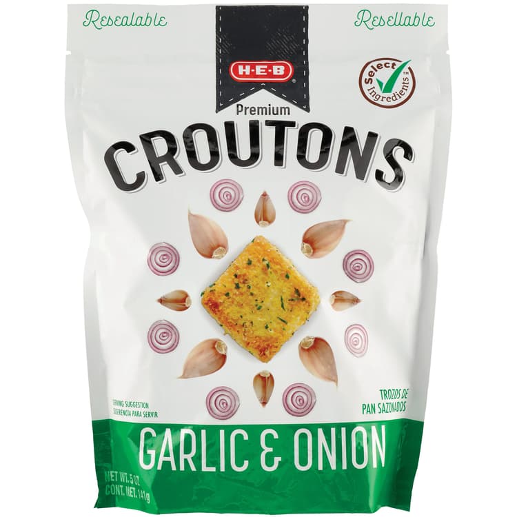 H-E-B Onion & Garlic Premium Croutons