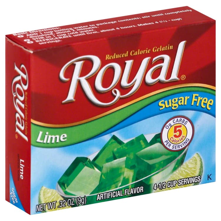Royal Sugar Free Lime Gelatin Mix