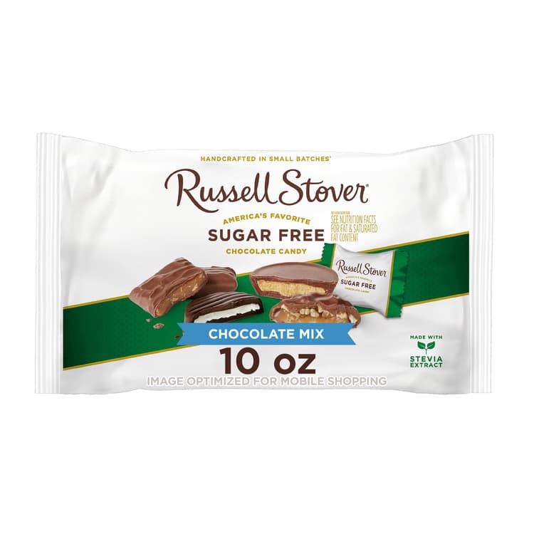 Russell Stover Sugar Free 4 Flavor Chocolate Candy Assorted Mix Bag