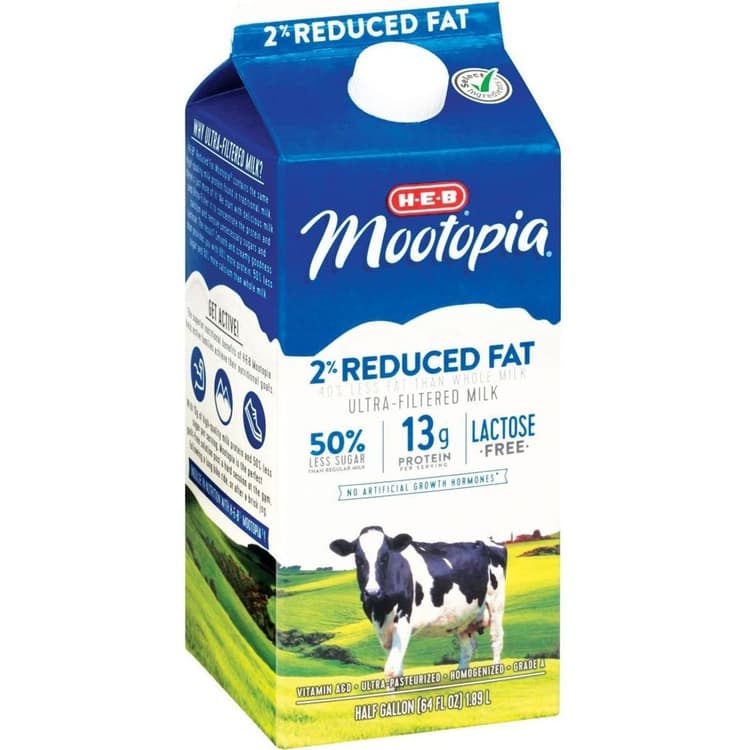 H-E-B Mootopia Lactose Free 2% Reduced Fat Milk