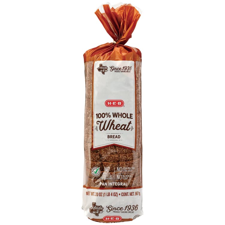 H-E-B 100% Whole Wheat Bread