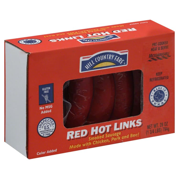 Hill Country Fare Smoked Sausage Red Hot Links