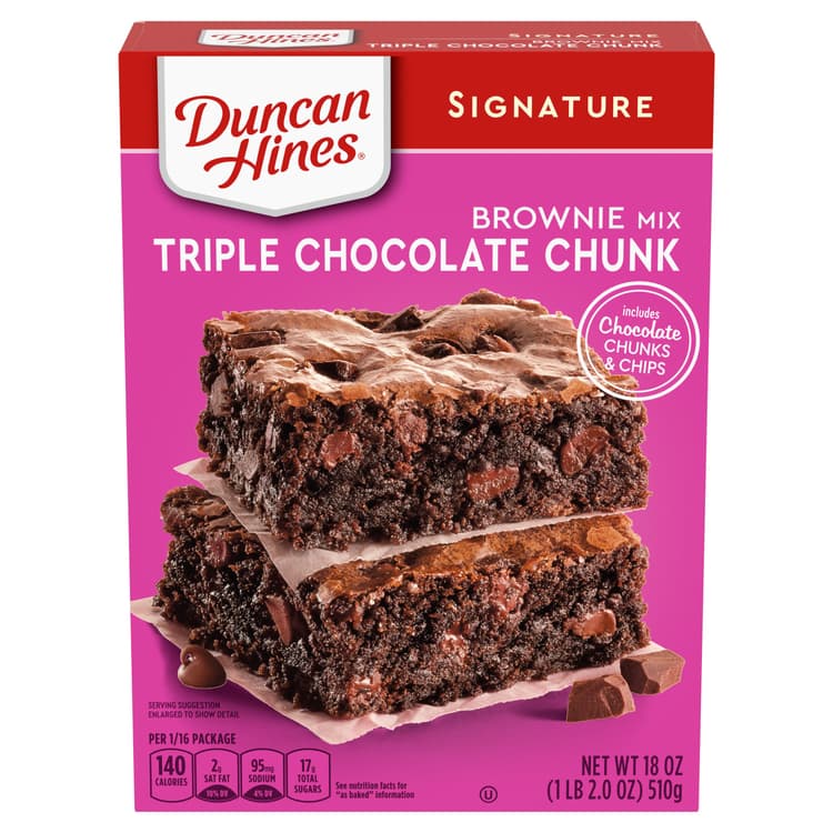 Duncan Hines Signature Triple Chocolate Chunk Brownie Mix