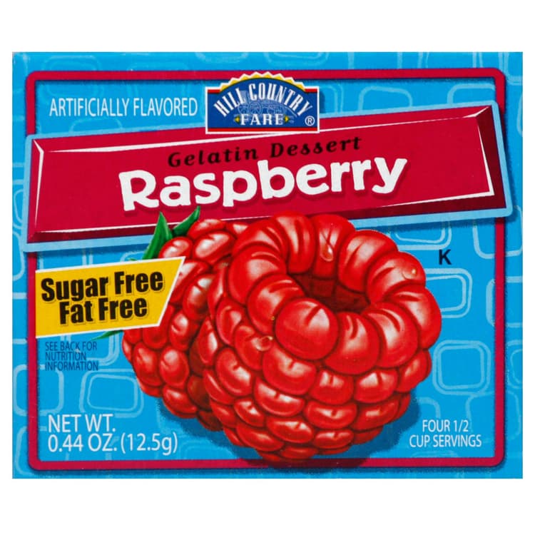 Hill Country Fare Sugar Free Raspberry Gelatin Dessert Mix